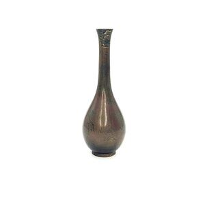 Vintage Brown/Copper/Bronze Glazed Vase 6.5" tall